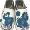 Leder-Krabbelschuhe "Chamäleon" In Weiß/ Blau 2 Leder-Krabbelschuhe "Chamäleon" In Weiß/ Blau -Babyprodukte lait et miel leder krabbelschuhe chamaleon in weiss blau