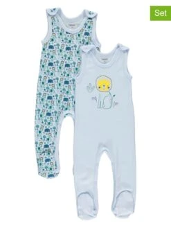 2er-Set: Strampler In Hellblau