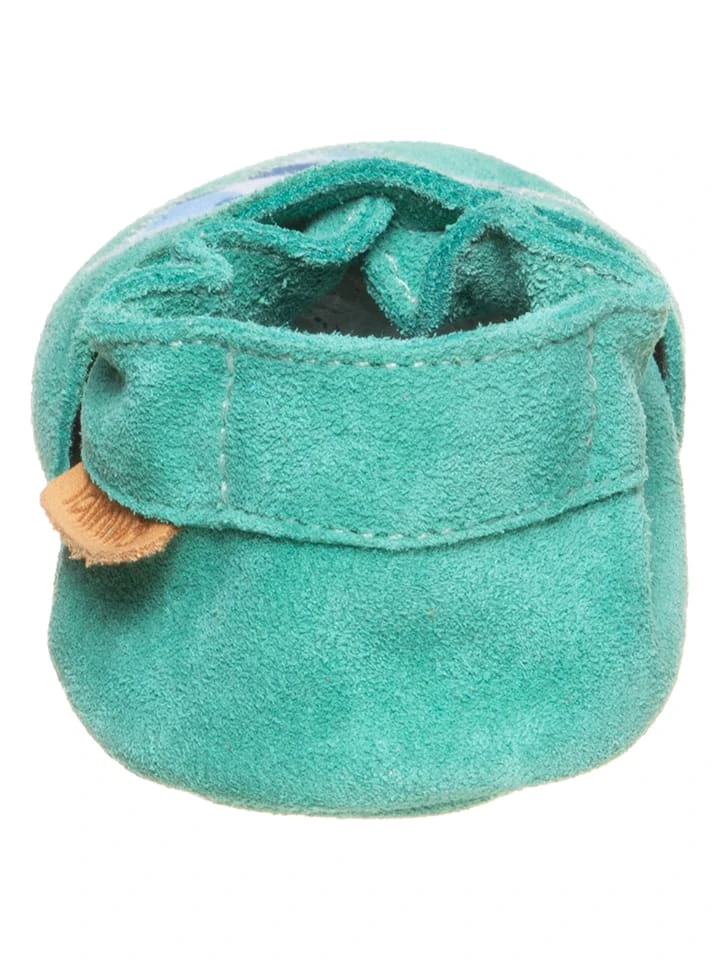 Leder-Krabbelschuhe In Türkis 5 Leder-Krabbelschuhe In Türkis – Bild 3