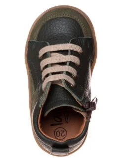 Leder-Sneakers In Dunkelgrün -Babyprodukte lamino leder sneakers in dunkelgrun 4