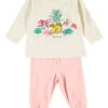Pyjama In Creme/ Rosa