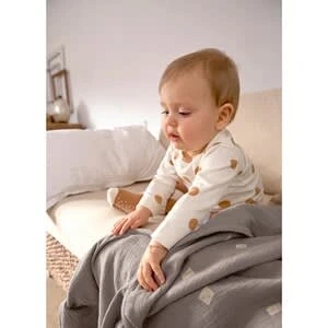 Babydecke Musselin 75x100 Cm In Grau 7 Babydecke Musselin 75x100 Cm In Grau – Bild 5