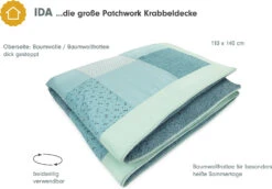 IDA Patchwork-Krabbeldecke - Prisma, Mint, 100 X 140 Cm 5 IDA Patchwork-Krabbeldecke - Prisma, Mint, 100 X 140 Cm -Babyprodukte liebes von priebes ida patchwork krabbeldecke prisma mint 100 x 140 cm 1
