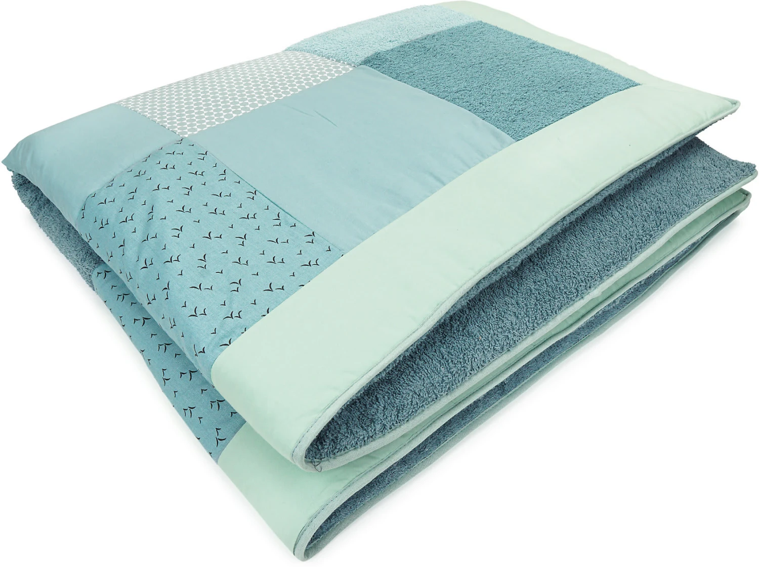 IDA Patchwork-Krabbeldecke - Prisma, Mint, 100 X 140 Cm 3 IDA Patchwork-Krabbeldecke - Prisma, Mint, 100 X 140 Cm
