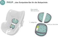 PHILIP Gurtpolster-Set Für Babyschalen - Heide, Grün, 3-tlg. 7 PHILIP Gurtpolster-Set Für Babyschalen - Heide, Grün, 3-tlg. -Babyprodukte liebes von priebes philip gurtpolster set fur babyschalen heide grun 3 tlg 2
