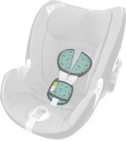 PHILIP Gurtpolster-Set Für Babyschalen - Heide, Grün, 3-tlg.