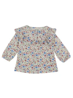 2tlg. Outfit In Blau/ Creme