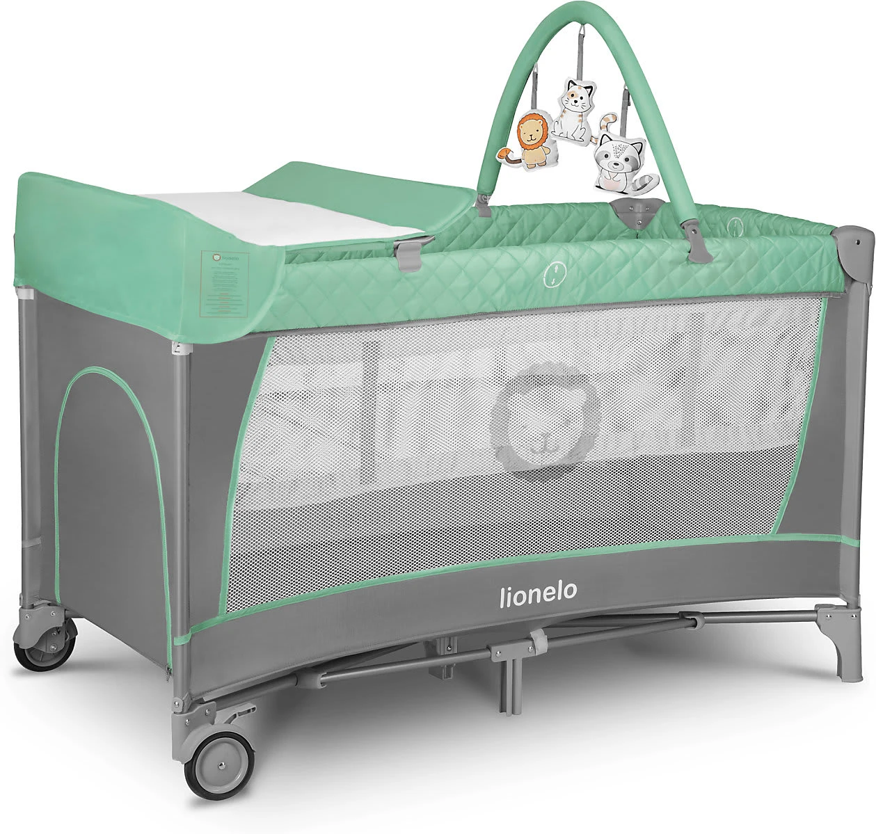 Lionelo Reisebett FLOWER TURQUOISE 5 Lionelo Reisebett FLOWER TURQUOISE – Bild 3