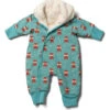 Plüschoverall "Night Time Foxes" In Türkis -Babyprodukte little green radicals pluschoverall night time foxes in turkis