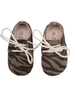 Leder-Schnürschue In Braun/ Schwarz