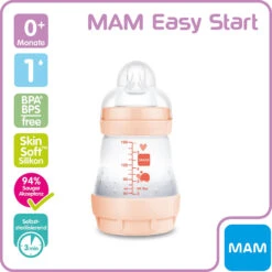 MAM Easy Start Anti-Colic 160 Ml, 0+ Mon., Schildkröte -Babyprodukte mam easy start anti colic 160 ml 0 mon schildkrote 2