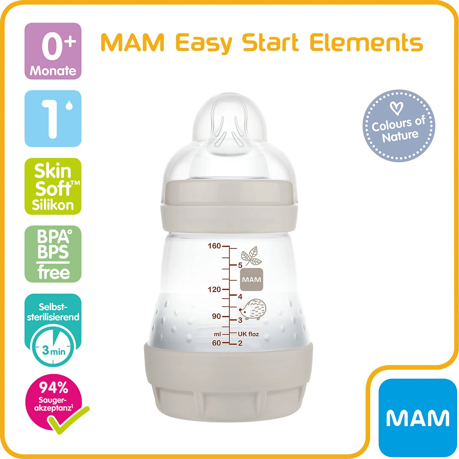 MAM Easy Start Anti-Colic Elements, 160 Ml, Hase 4 MAM Easy Start Anti-Colic Elements, 160 Ml, Hase – Bild 2