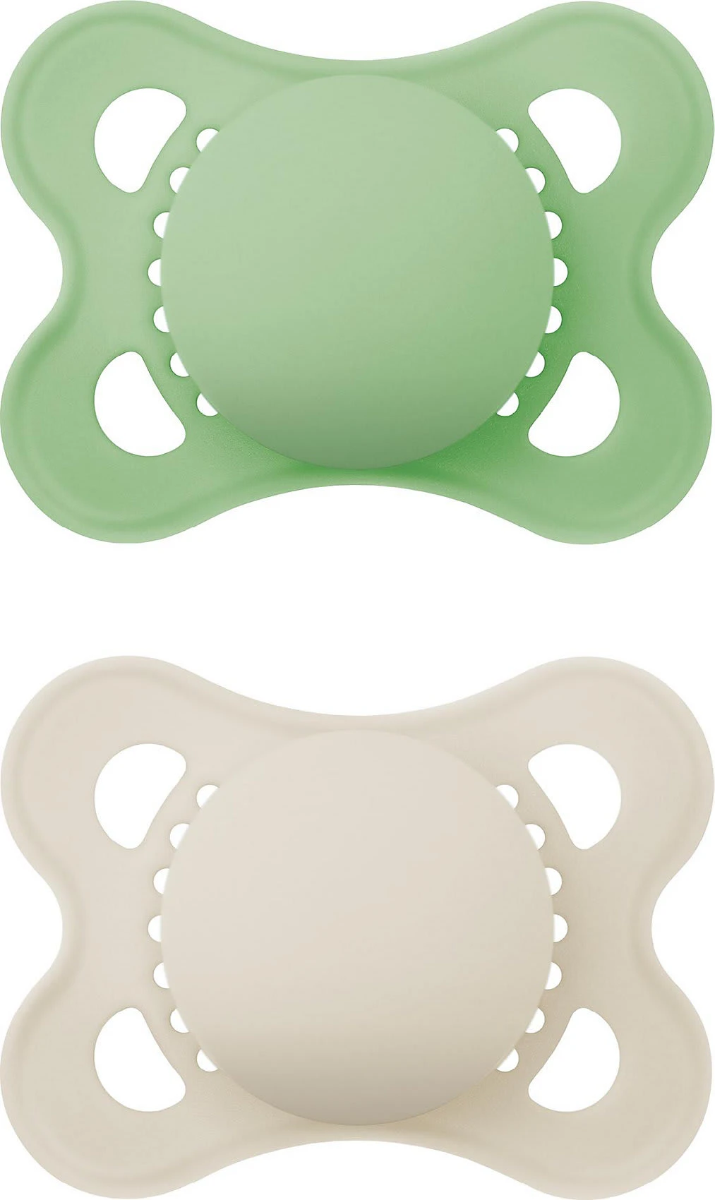 MAM Original Pure Silikon, 0-6 Monate, 2er Set , Grün/beige 3 MAM Original Pure Silikon, 0-6 Monate, 2er Set , Grün/beige