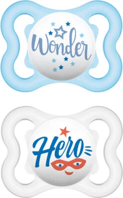 MAM Schnuller Air, Silikon, Gr. 1, Blau, 2er Pack