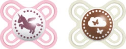 MAM Schnuller Perfect Start, Silikon, Gr. 0, 2 Stk, Maus/Blume