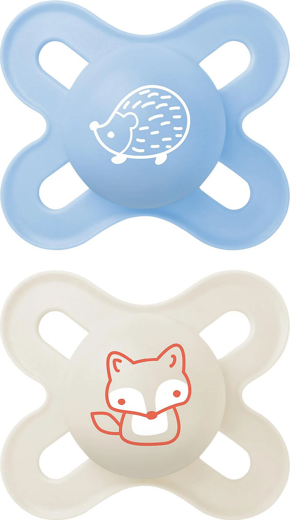 MAM Schnuller Start Elements Silikon, Gr. 0, 2 Stk, Igel/Fuchs 3 MAM Schnuller Start Elements Silikon, Gr. 0, 2 Stk, Igel/Fuchs