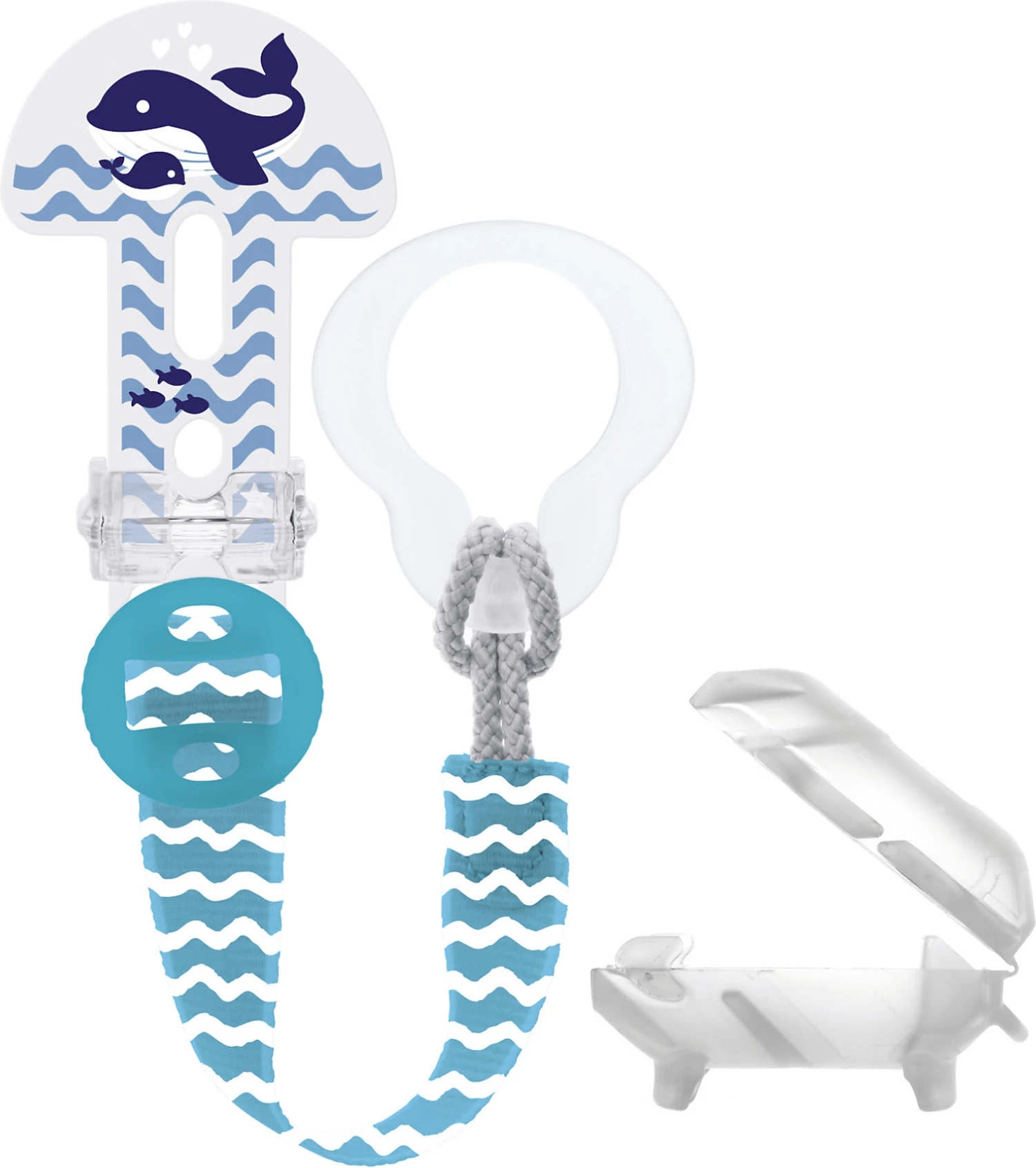 MAM Schnullerkette Clip It! & Cover, Waschbär 3 MAM Schnullerkette Clip It! & Cover, Waschbär