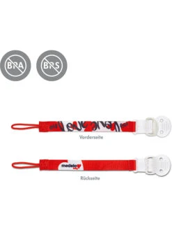 Medela 2er-Set: Schnullerketten In Rot/ Weiß -Babyprodukte medela 2er set schnullerketten in rot weiss 3