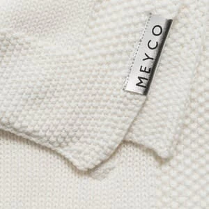 Babydecke Knots Gestrickt 75x100 Cm In Weiß 5 Babydecke Knots Gestrickt 75x100 Cm In Weiß – Bild 3