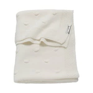 Babydecke Knots Gestrickt 75x100 Cm In Weiß 3 Babydecke Knots Gestrickt 75x100 Cm In Weiß