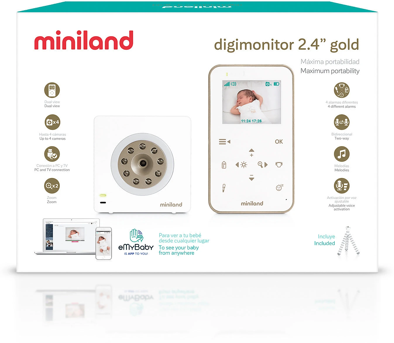 Miniland 2,4" Video Babyphone Digimonitor 8 Miniland 2,4" Video Babyphone Digimonitor – Bild 6