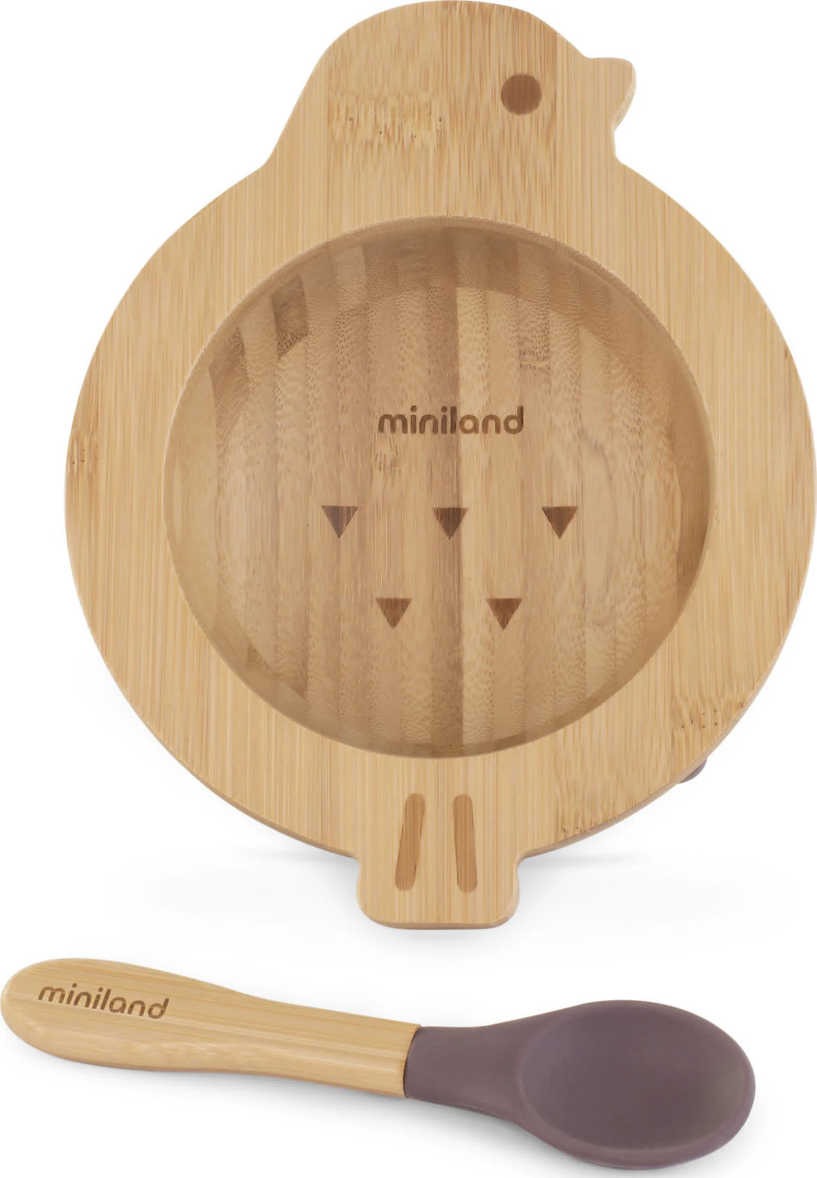 Miniland Bambus-Esslernschale, Chick 3 Miniland Bambus-Esslernschale, Chick