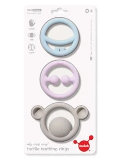 Beißringe "Nigi Nagi Nogi" - Ab Geburt - 3 Stück -Babyprodukte moluk beissringe nigi nagi nogi ab geburt 3 stuck 1