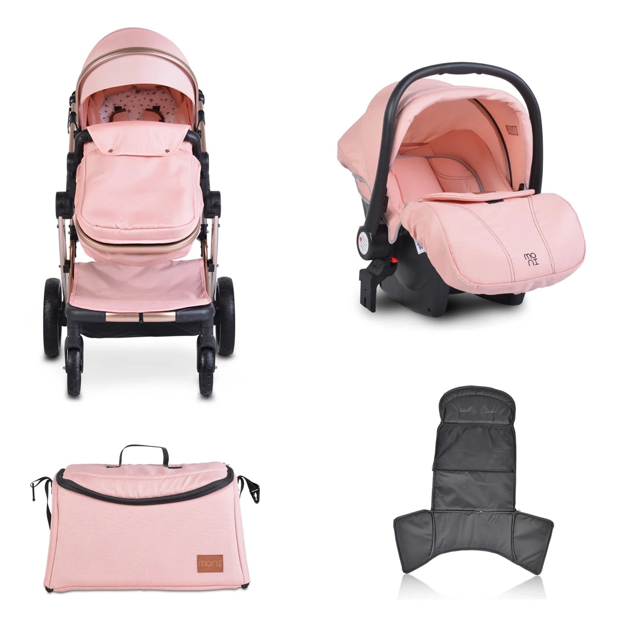Kinderwagen Polly 3 In 1 In Rosa 4 Kinderwagen Polly 3 In 1 In Rosa – Bild 2