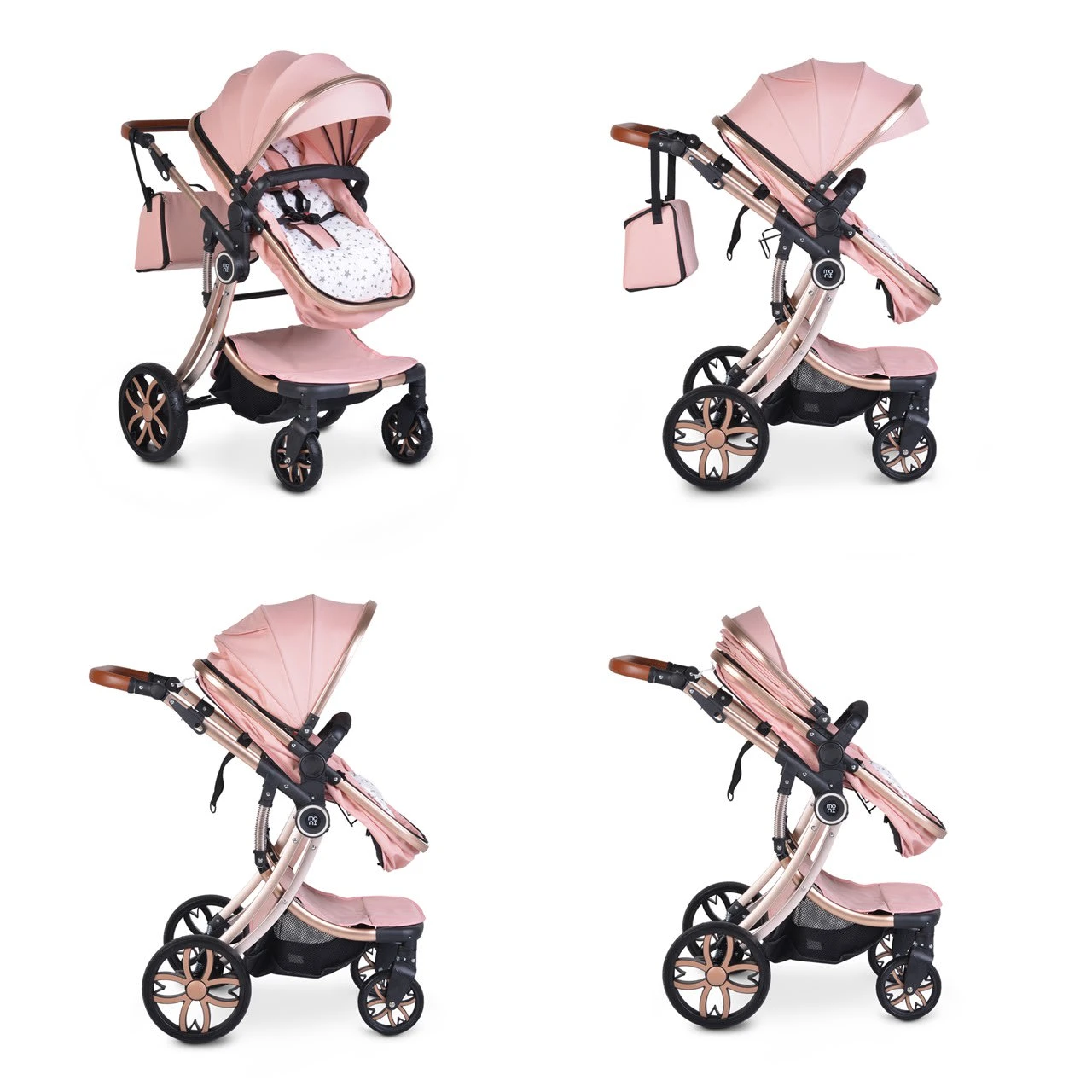 Kinderwagen Polly 3 In 1 In Rosa 5 Kinderwagen Polly 3 In 1 In Rosa – Bild 3