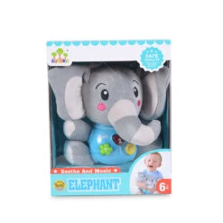 Musik Plüschtier Elefant SL88001 In Grau -Babyprodukte moni musik pluschtier elefant sl88001 in grau 1