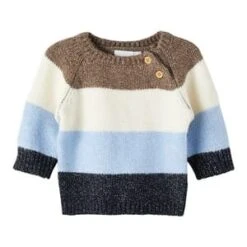 NAME IT Raglan-Strickpullover Blockstreifen In Mehrfarbig