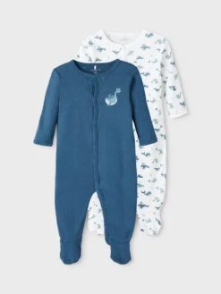 NAME IT Schlafstrampler 2er Pack In Majolica Blue -Babyprodukte name it schlafstrampler 2er pack in majolica blue 3