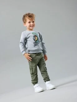 NAME IT Sweatshirt "Lahaha" In Grau