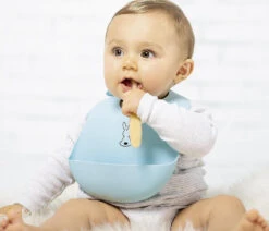 NATTOU SILICON Silikon Lätzchen Hellblau -Babyprodukte nattou silicon silikon latzchen hellblau 1