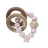 Beiß- Und Rassselring STELLAR Greifling Baby Pink -Babyprodukte nibbling beiss und rassselring stellar greifling baby pink