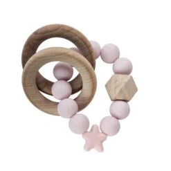 Beiß- Und Rassselring STELLAR Greifling Baby Pink