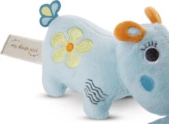 Nici Schmusetier Nashorn Manuffi 3D Mit Mulltuch, 13 Cm (48038) -Babyprodukte nici schmusetier nashorn manuffi 3d mit mulltuch 13 cm 48038 3