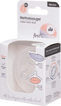 Sauger Weithals First Moments, Mit Anti-Kolik Ventil, Langsamer Trinkfluss -Babyprodukte nip sauger weithals first moments mit anti kolik ventil langsamer trinkfluss 3