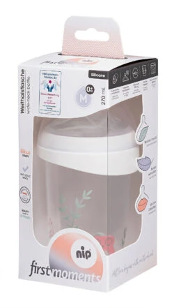 Weithalsflasche First Moments, PP, Mittlerer Trinkfluss, Eule, 270 Ml -Babyprodukte nip weithalsflasche first moments pp mittlerer trinkfluss eule 270 ml 3