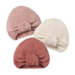 Baby Turban Mütze Strick Natur - 0-3 Monate -Babyprodukte nordic coast company baby turban mutze strick natur 0 3 monate 6