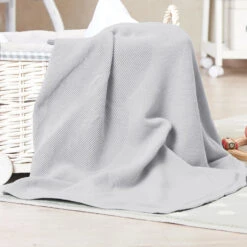 Babydecke "Wolke" In Grau -Babyprodukte nordic coast company babydecke wolke in grau 2
