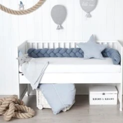 Bettschlange In Blau- (L) 200 Cm Geflochten 16 Bettschlange In Blau- (L) 200 Cm Geflochten -Babyprodukte nordic coast company bettschlange in blau l 200 cm geflochten 6