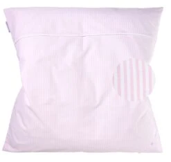 Hochwertige Babybettwäsche In Rosa-Weiß 80x80 Cm