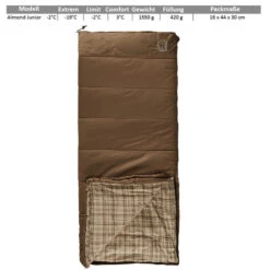 Nordisk Kinderschlafsack Almond Junior In Mandel/kariert -Babyprodukte nordisk kinderschlafsack almond junior in mandel kariert 2