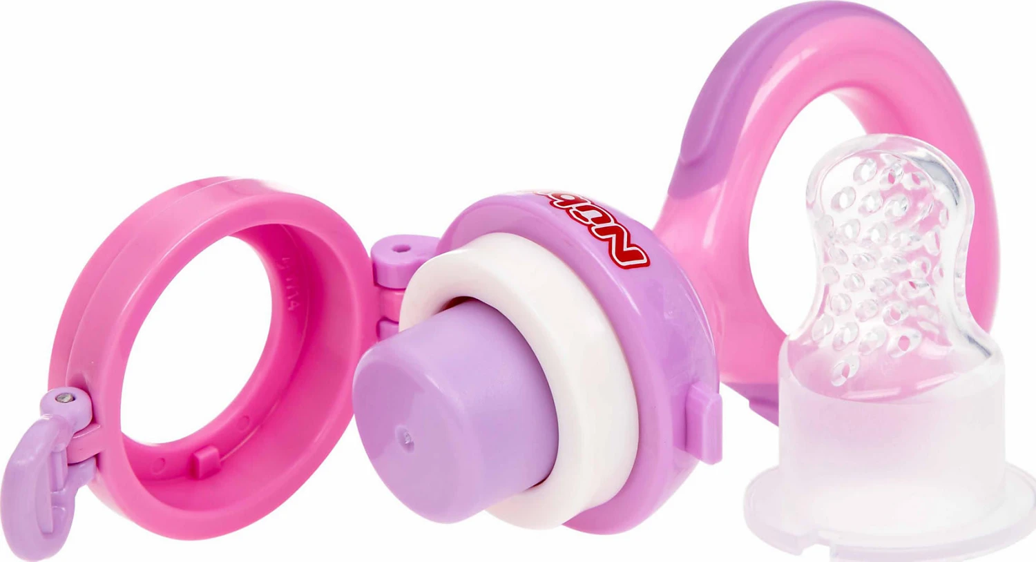 Nuby Frucht- Und Frischkostsauger Aus Silikon - 6m+ Pink 4 Nuby Frucht- Und Frischkostsauger Aus Silikon - 6m+ Pink – Bild 2