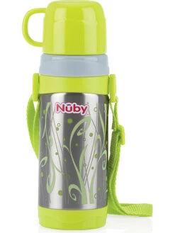 Nuby Thermoskanne "Clik-It" Mit Trinkbecher In Grün - 360 Ml