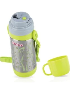 Nuby Thermoskanne "Clik-It" Mit Trinkbecher In Grün - 360 Ml -Babyprodukte nuby thermoskanne clik it mit trinkbecher in grun 360 ml 3