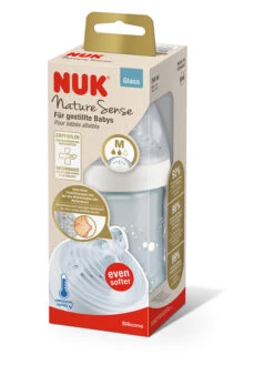 NUK Babyflasche "Nature Sense" In Grau/ Weiß - 240 Ml -Babyprodukte nuk babyflasche nature sense in grau weiss 240 ml 1