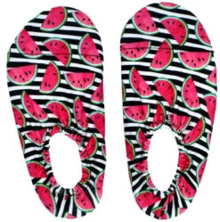 Badeschuhe "Aqua Socks - Wassermelone" In Schwarz/Weiss Gestreift