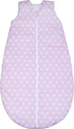 Ganzjahres-Schlafsack , White Stars Candy Pink Gr. 110cm - TOG 2,5